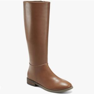 NWT Aerosoles Berry Tall Boot Tan Brown Size 8 Low Heel Comfort Technology